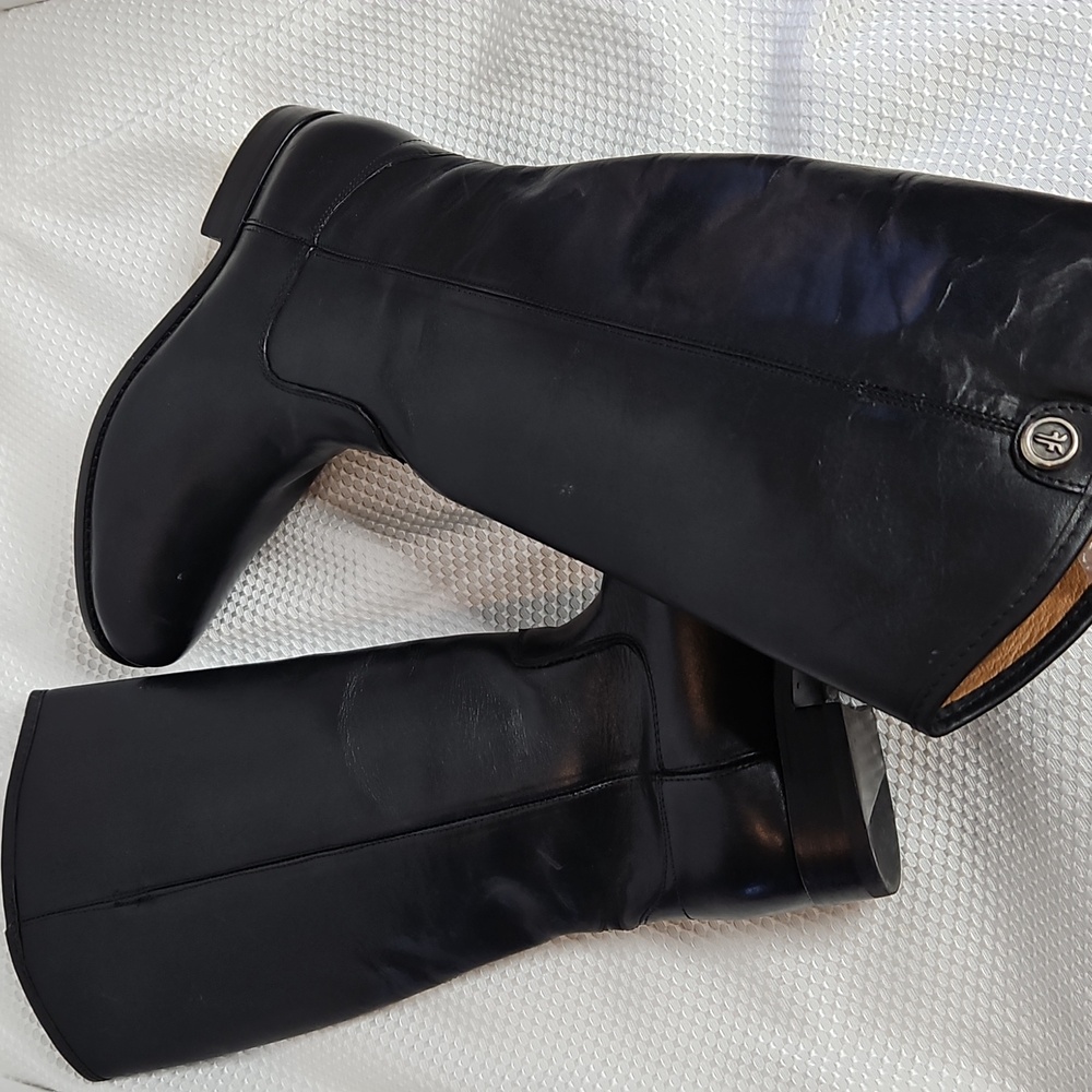 Frye Black Leather Over-the-Knee Riding Boots - Picture 5 of 8
